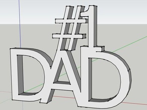 1 papà soprammobile office padri giorno 3d print model - Mito3D