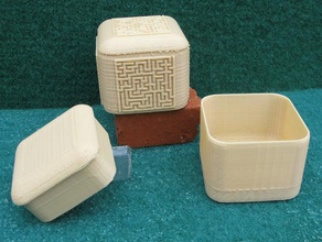 caixa labirinto recipientes openscad 3d print model - Mito3D