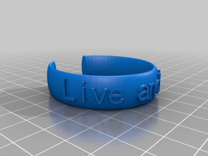 vivre l'amour braclet les bracelets personnalisé 3D print model - Mito3D