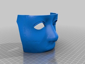 inmoov full face without holes model robots 3d print model - Mito3D