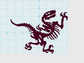 raptor art amulet charm dino dinosaur jurassic keychain 3d print model - Mito3D