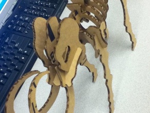 lasercut mammouth biologie dinosaure fente l'éléphant 3d print model - Mito3D