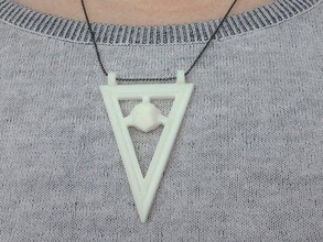 triángulo colgante la joyería geométricas collar 3d print model - Mito3D