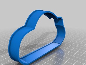 cloud-cookie-cutter Küche und Esszimmer cookie cookiecutter cookies cutter 3d print model - Mito3D