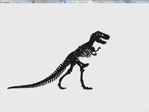 tyrannosaurus rex skeleton art ancient bone dino dinosaur 3d print model - Mito3D