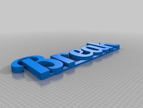 my customized 3d name plate b sculptures 3d print model - Mito3D
