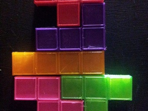magnetico pezzi di tetris le monete badge 3d print model - Mito3D