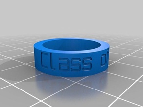 sarah classe senior anello di alta scuola anelli su misura 3d print model - Mito3D