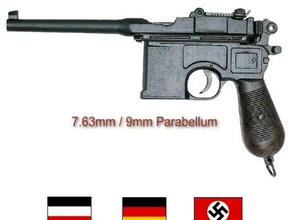 mauser c96 ww1 ww2 replica props gun model prop world war 2 3d print model - Mito3D