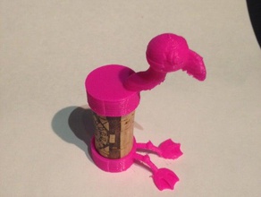 corcho pal flamenco decoración el pals flamingo 3d print model - Mito3D