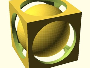 customizable captive sphere customizer geometry simple 3d print model - Mito3D