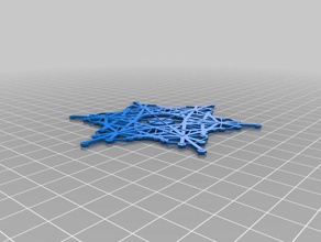 snowflake 2d art customized 3d print model - Mito3D