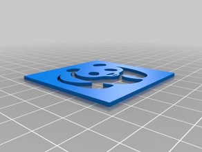 panda estêncil ferramentas de arte personalizado 3d print model - Mito3D