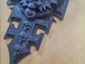 warhammer inquisitorial rosette props inquisition skulls 40k 3d print model - Mito3D