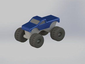 monster truck mecánica los juguetes rollos neumáticos 3d print model - Mito3D