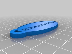 gctechspace ovaler keychain Schlüsselanhänger angepasst 3d print model - Mito3D