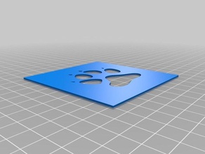 pata de café final estêncil ferramentas arte personalizado 3d print model - Mito3D