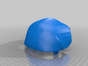 inmoov - full front skull no holes robotics face 3d print model - Mito3D