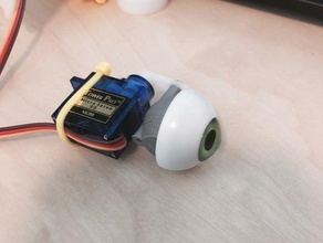 robotic eye socket 26mm half round doll eyes robotics inmoov robot 3d print model - Mito3D
