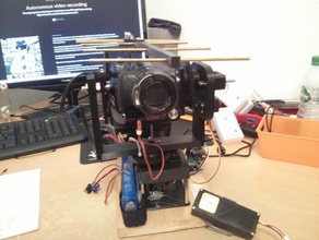 autonomous filming pan tilt support sony hdr camera diy arduino gps tracking 3d print model - Mito3D