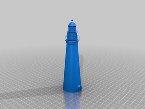 simple lighthouse buildings & structures boat house light ocean sea ship 3d print model - Mito3D