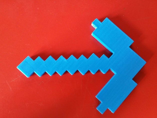 minecraft pickaxe games 3D print model - Mito3D