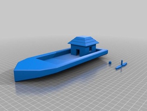 simple bateau des véhicules arduino de la pêche makeitfloat moteur l'océan l'hélice rc mer nage jouet 3d print model - Mito3D