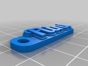 flint tag keychain organization customized 3d print model - Mito3D