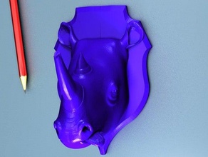 hunted rhino other 3d animal cnc rapman reprap 3d print model - Mito3D