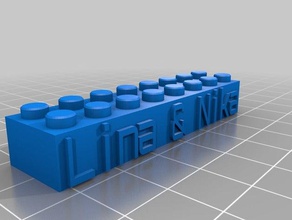 lego lina et nika jouets de construction personnalisé 3d print model - Mito3D