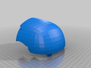 inmoov - top back skull no holes robotics face 3d print model - Mito3D