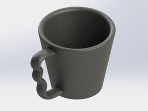 ergonomic coffee cup kitchen dining 3d print model - Mito3D