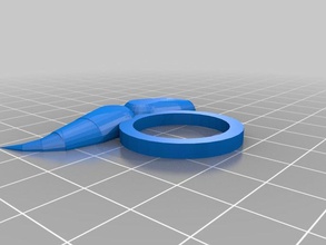 my customized mustache ring other 3d print model - Mito3D