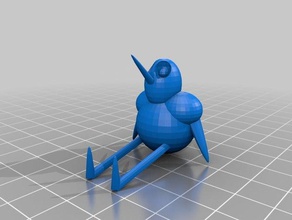 burdman sculture bird uomo spaventata 3d print model - Mito3D