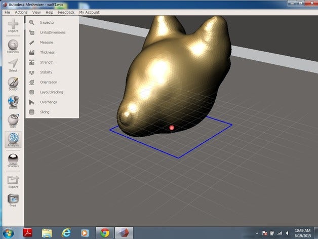 le loup à tête L'impression 3d clubscientific 3D print model - Mito3D