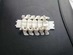 a articulação de coluna vertebral do bracelete chain A impressão 3d o blender corpo pulseira cadeia jóias link pla solidworks ultimaker2 3d print model - Mito3D