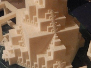fraktal ters menger duvarlar yeniden işleme matematik sanatı 3d print model - Mito3D