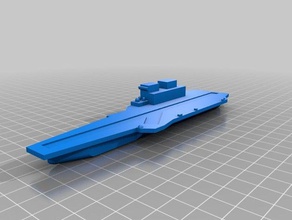 aircraft carrier uss conrad decor 3d print model - Mito3D
