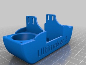 ultimaker 2 cubierta de la boquilla doble um2 actualización Impresora 3d accesorios personalizado extrusor del ventilador 3d print model - Mito3D