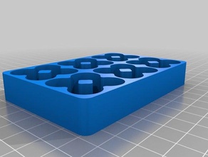 battery tray - customized 3x2 aa 15 mm diameter height organization 3d print model - Mito3D