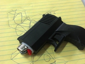 accendino bic titolare altri pistola finta scafo più leggero 3d print model - Mito3D