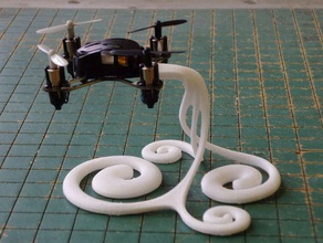 quadcopterholder diy eğrileri florish tutucu mini pla quadcopter dur 3d print model - Mito3D