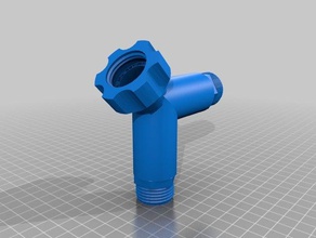 garden hose y adapter splitter outdoor & gardenhose coupler thread water connector 3d print model - Mito3D