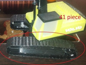 escavadeira de rodas cadeia mecânico brinquedos 3d print model - Mito3D