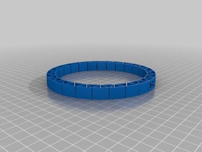 customizable name bracelet rikubot bracelets customized 3d print model - Mito3D