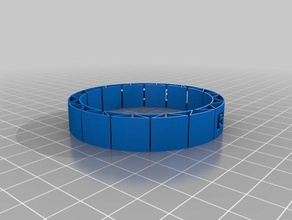 my customized flexible name bracelet bracelets 3d print model - Mito3D