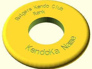meine kendo-tsuba sport im freien customizer 3d print model - Mito3D