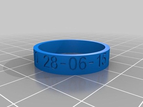 anello los anillos personalizado 3d print model - Mito3D