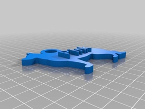 pembe 2 Anahtarlık özelleştirilmiş 3d print model - Mito3D