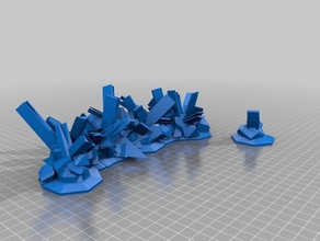 my customized parametric miniature game barricade games 3d print model - Mito3D